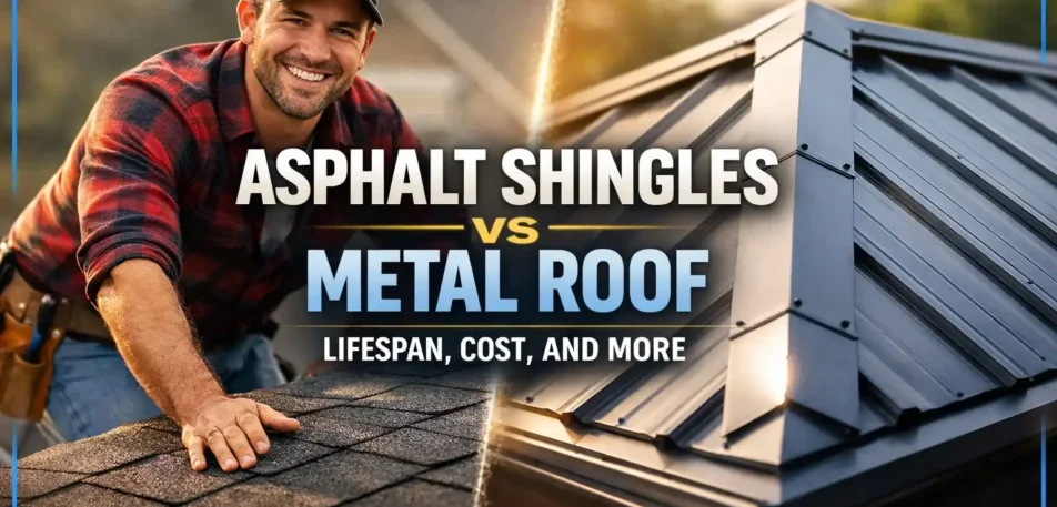 Asphalt Shingles vs Metal Roof: Lifespan, Cost, and More